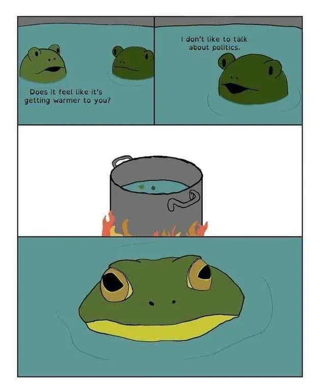 The frogs may not boil in reality.